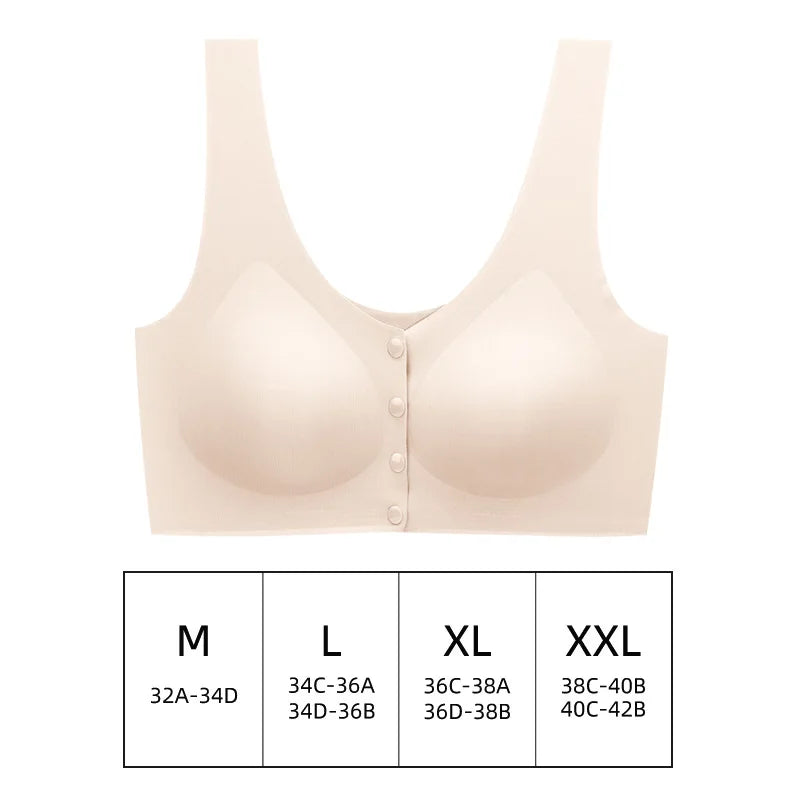 Maternity Nursing Bra for Pregnancy – Front Open, Removable Pads, Breathable 3D Seamless Design