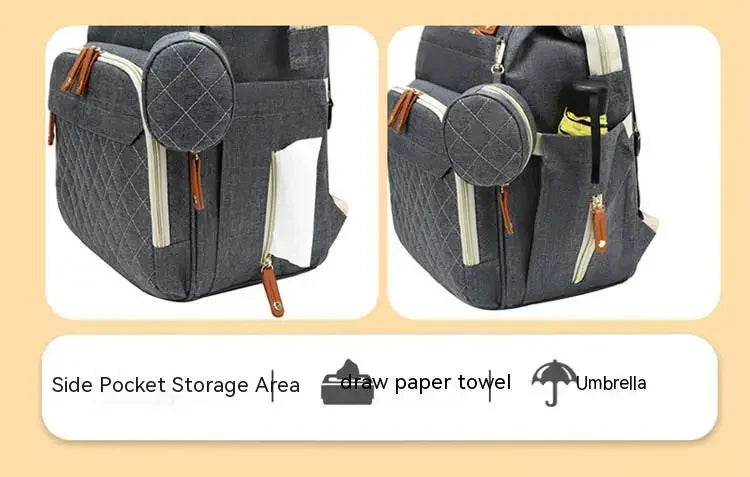 Diaper Bag with Changing Station 3 in 1 Baby Diaper Backpack with Foldable Changing Pad, Large Travel Back Pack for Girl Boy