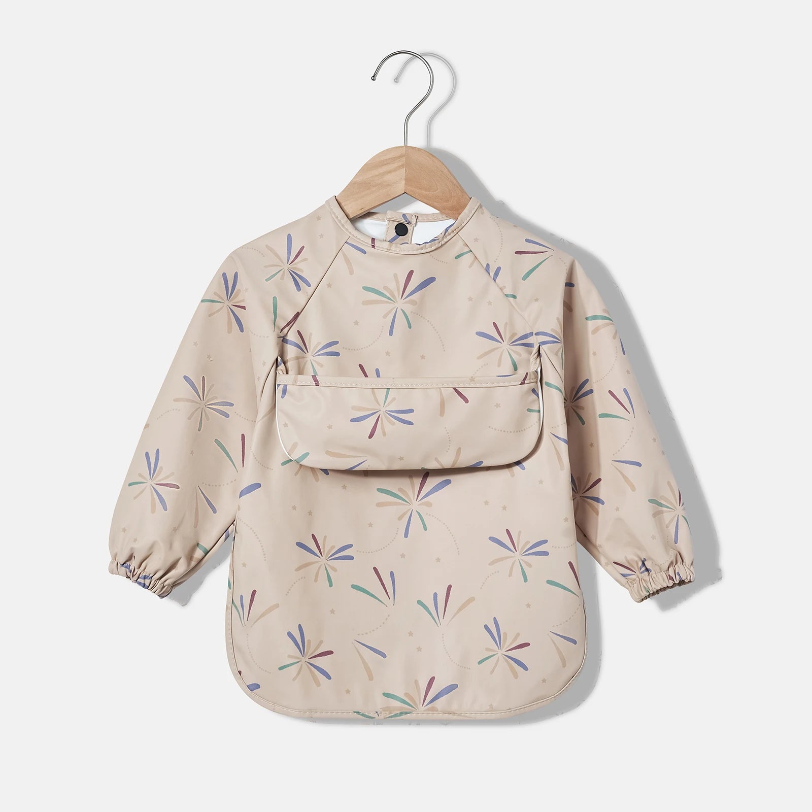 New Baby's Waterproof Long Sleeve Apron with Pocket Toddler Burp Cloth Boys Girls Anti-dirty Art Smock Baby Stuff Denmark bib