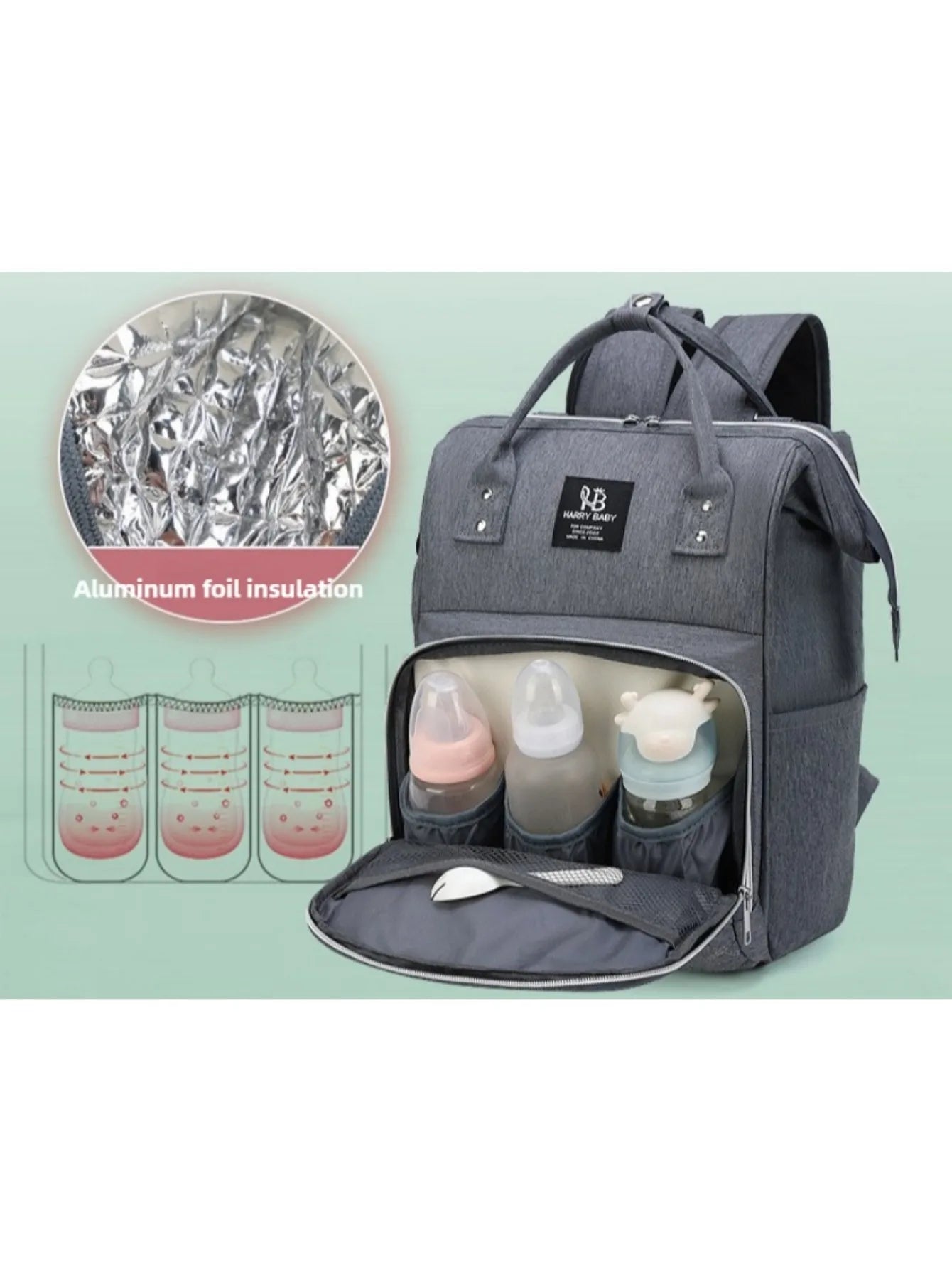 Mommy Diaper Bags Baby Stroller Hanging Bag Mother Large Capacity Nappy Backpacks with Changing Mat Convenient Baby Nursing Bags