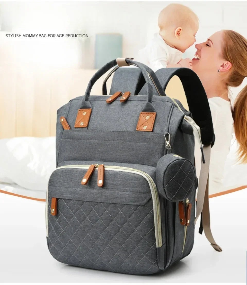 Baby diaper backpack toddler diaper backpack with diaper changing pad mom and dad travel large capacity backpack baby bag