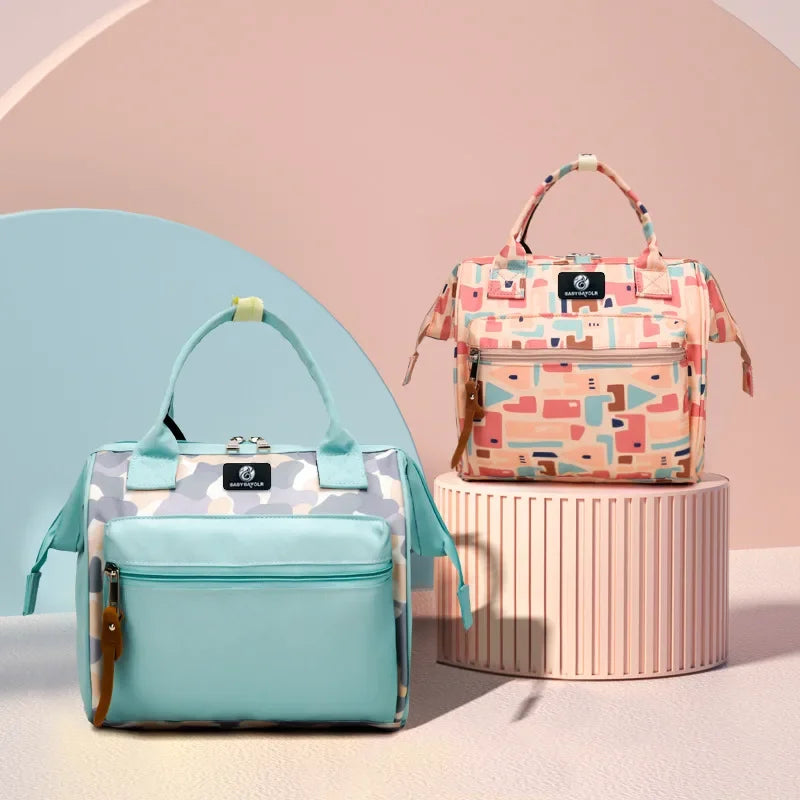 Fashion Small Mommy Bag One Shoulder Messenger Bag Multifunctional Mommy Handbag Storage Bag Mother Baby Storage Bag Women's Bag