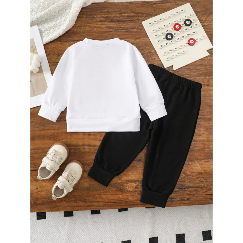 IURNXB 2pcs Children Clothes Set Kids Let's Skate Long Sleeve Top+Pants Outfits Little Boys Toddler Sweatsuits 1-6Y