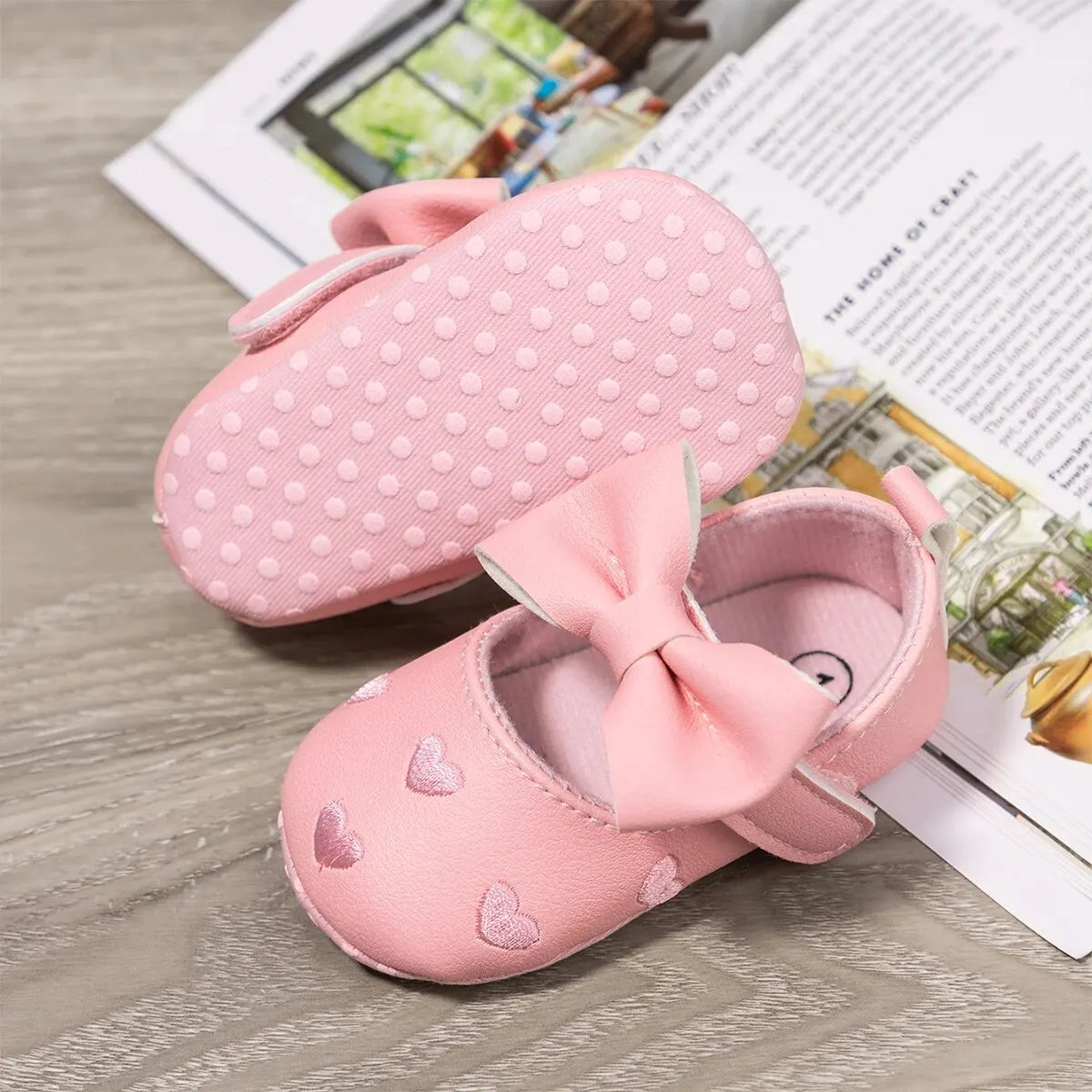 Meckior Baby Girl Dress Shoes – Bow-Knot Soft Sole Walkers