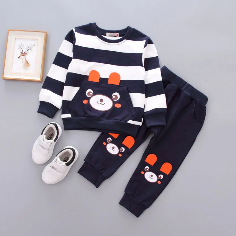 New Spring Autumn Baby Girl Clothes Infant Boys Outfits Children T-Shirt Pants 2Pcs/Sets Toddler Casual Costume Kids Tracksuits