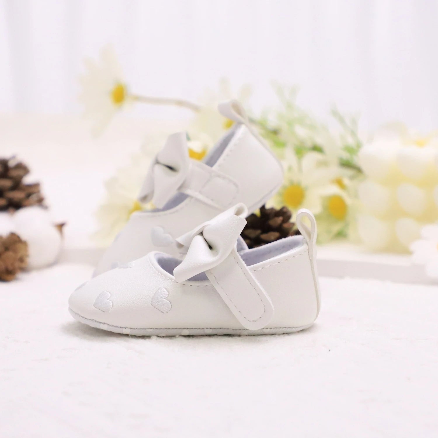 Love Embroidered Baby Girl Shoes – Soft First Step Walkers