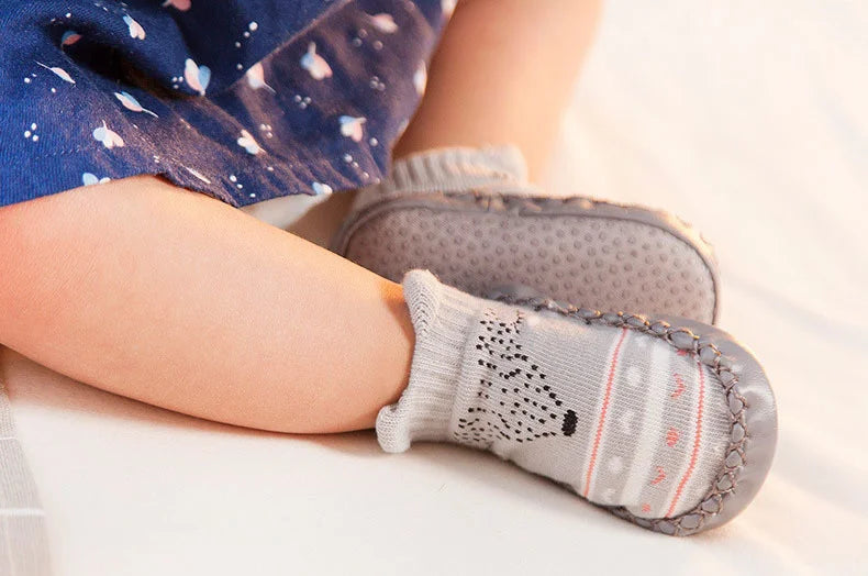 Baby Non-Slip Indoor Socks Slippers with Rubber Soles