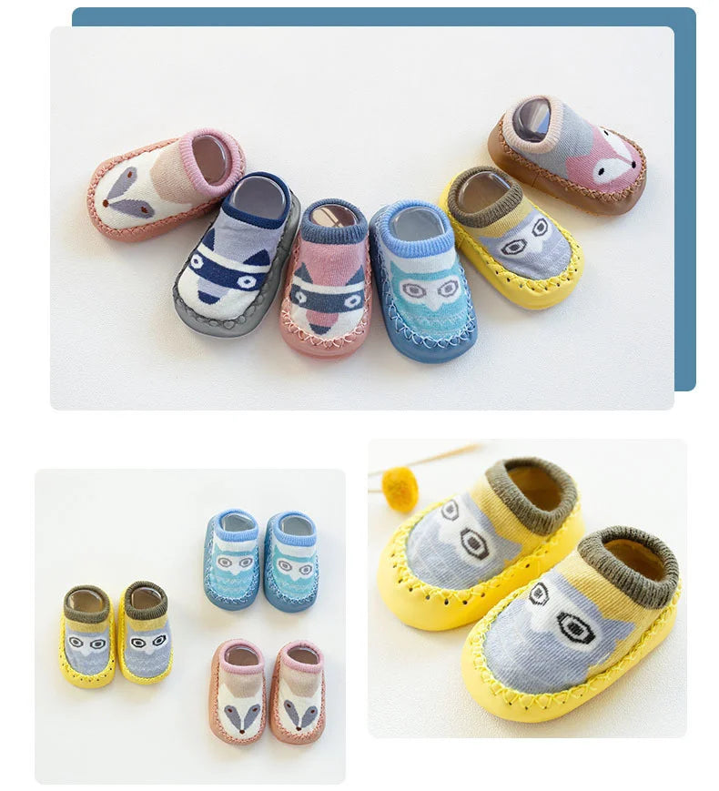 Baby Non-Slip Indoor Socks Slippers with Rubber Soles