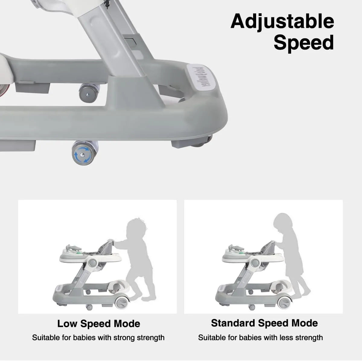 Foldable 2-in-1 Baby Walker – Push Toy, Feeding & Music Tray