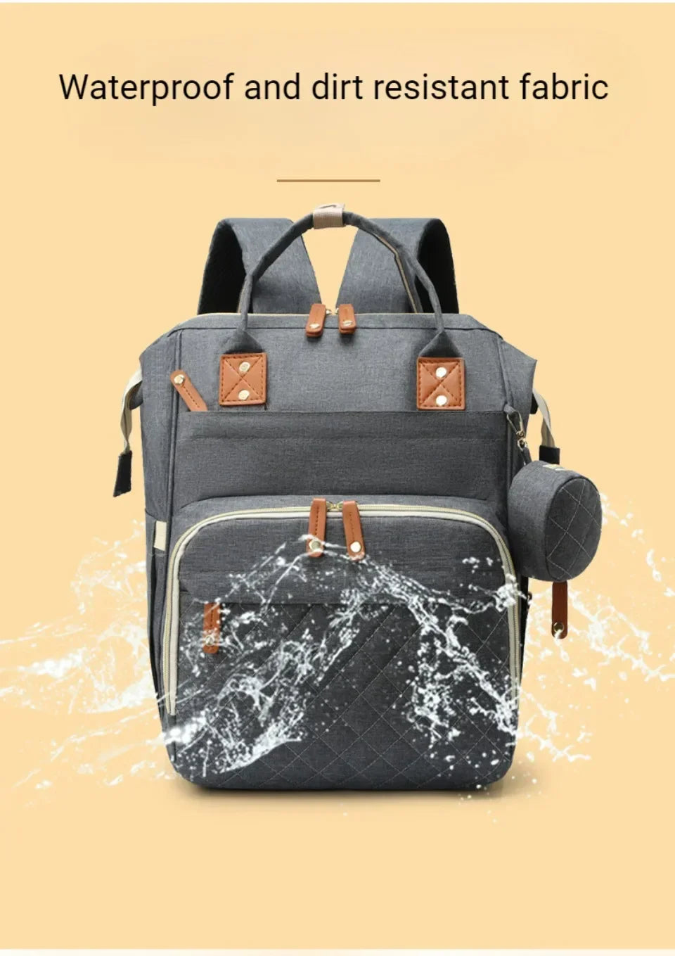 Baby diaper backpack toddler diaper backpack with diaper changing pad mom and dad travel large capacity backpack baby bag