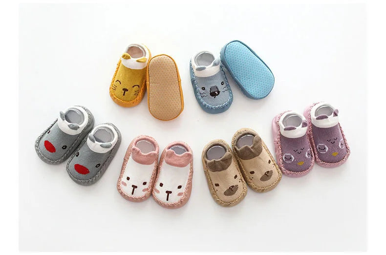 Baby Non-Slip Indoor Socks Slippers with Rubber Soles