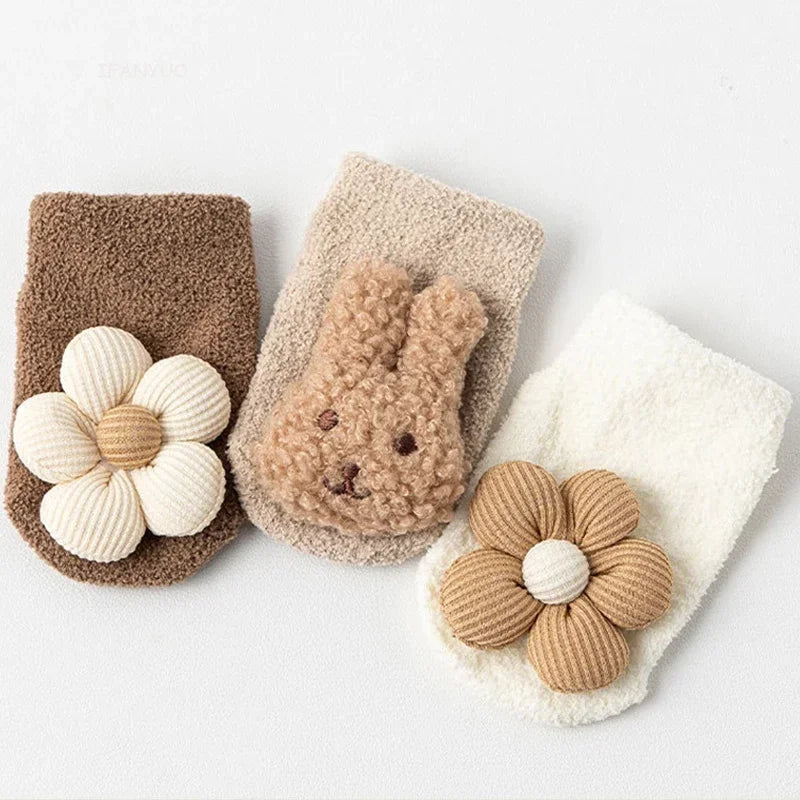 Cute Animal Baby Floor Socks – Warm & Non-Slip