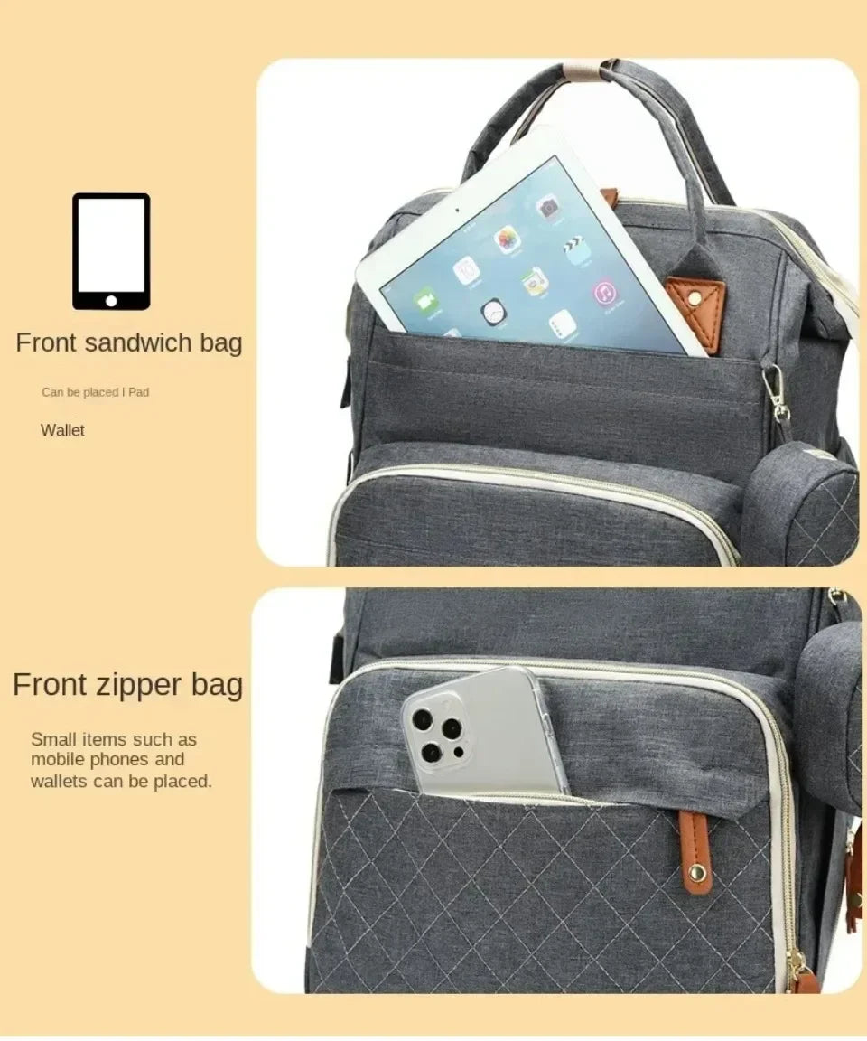 Baby diaper backpack toddler diaper backpack with diaper changing pad mom and dad travel large capacity backpack baby bag