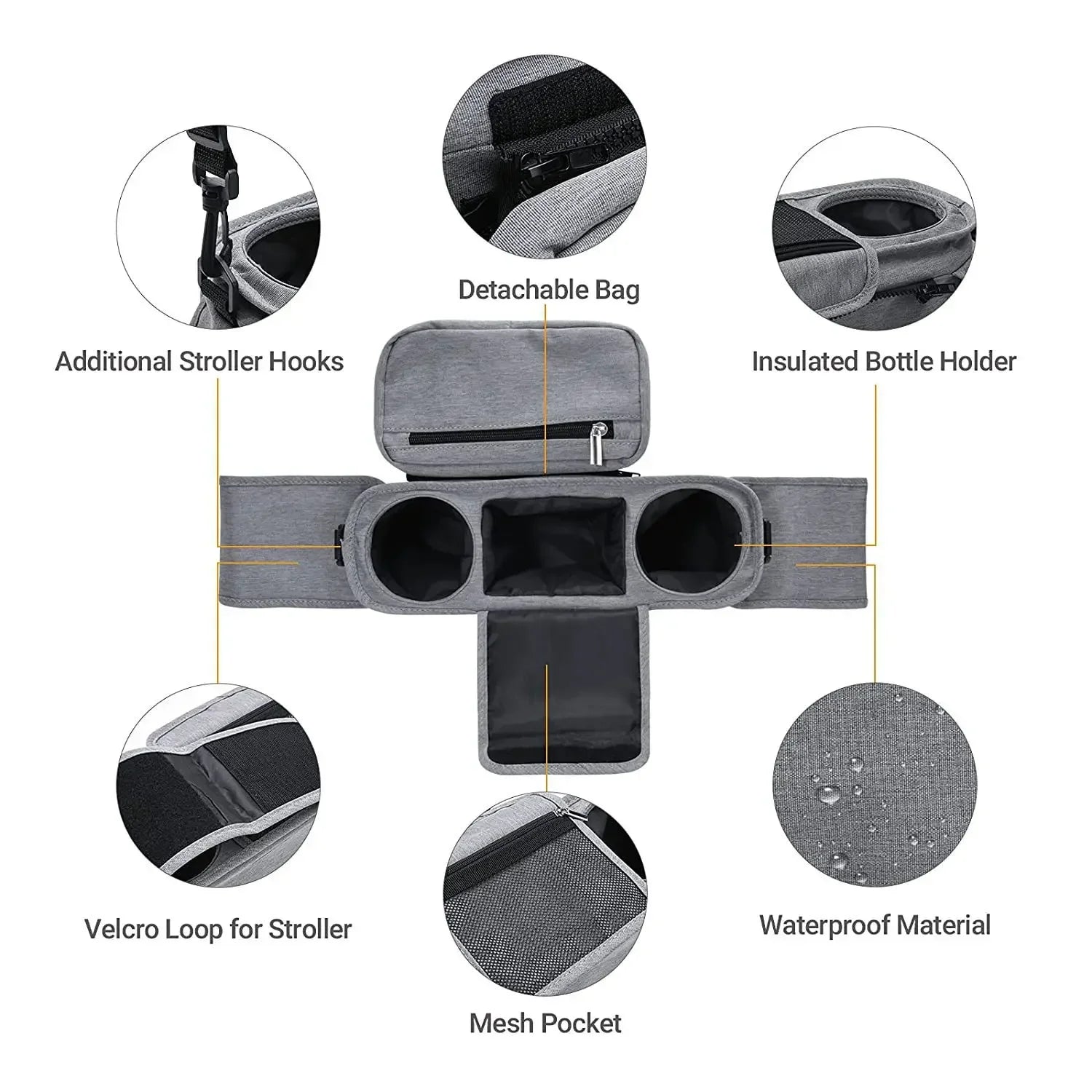 Large Hanging Stroller Diaper Organizer