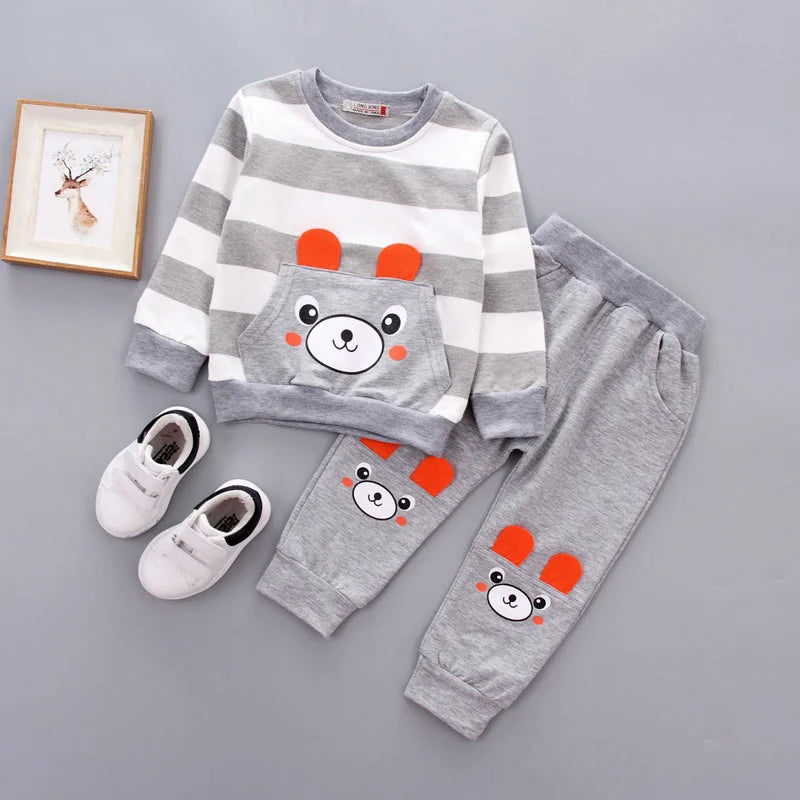 New Spring Autumn Baby Girl Clothes Infant Boys Outfits Children T-Shirt Pants 2Pcs/Sets Toddler Casual Costume Kids Tracksuits