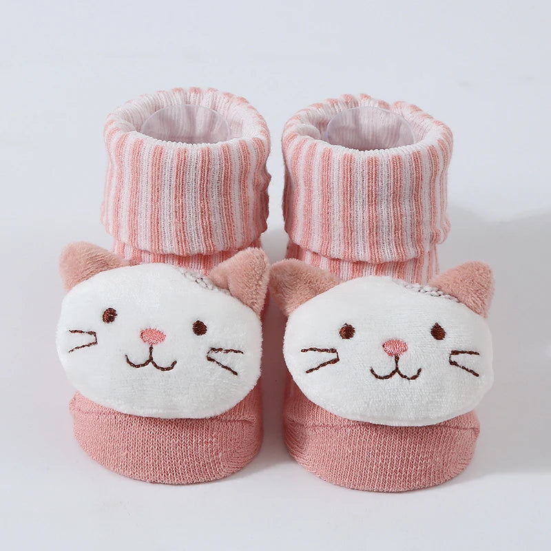 Cartoon Animal Cotton Baby Socks – Soft & Breathable Newborn Socks