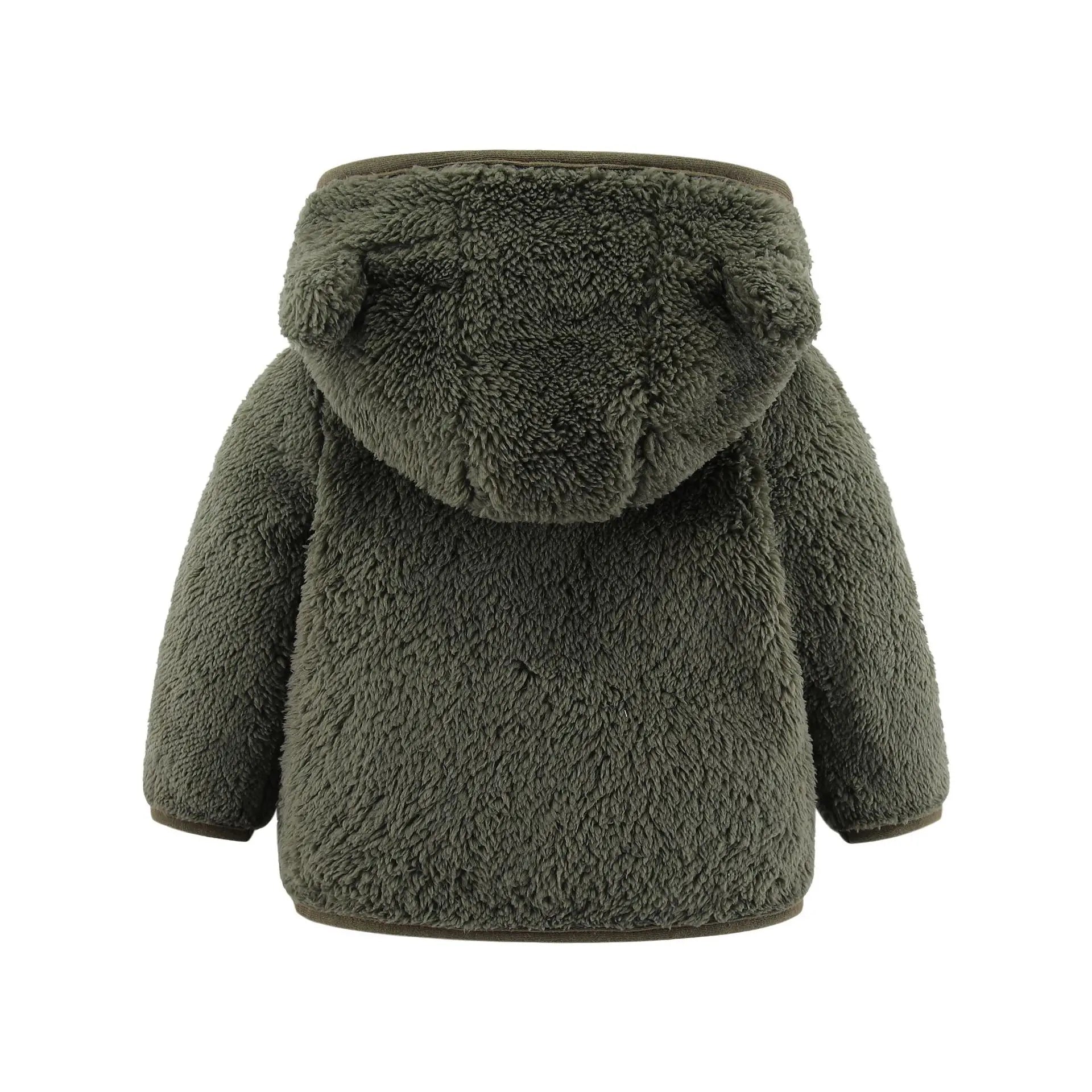 Spring and Autumn Children's Fleece Coat Baby Bear Ears Long Sleeve Warm Jacket 0-3 Years Old Child Clothing