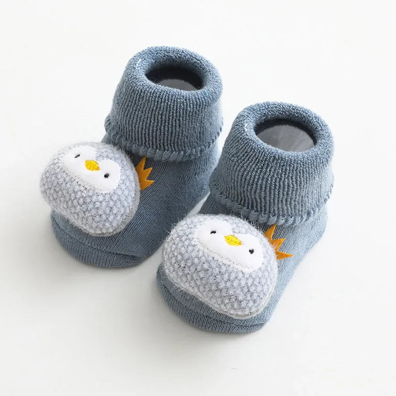 Warm Anti-Slip Cartoon Baby Socks – Winter Indoor (Unisex)