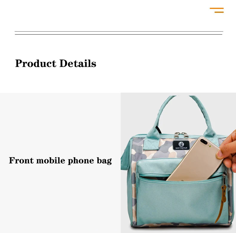 Fashion Small Mommy Bag One Shoulder Messenger Bag Multifunctional Mommy Handbag Storage Bag Mother Baby Storage Bag Women's Bag