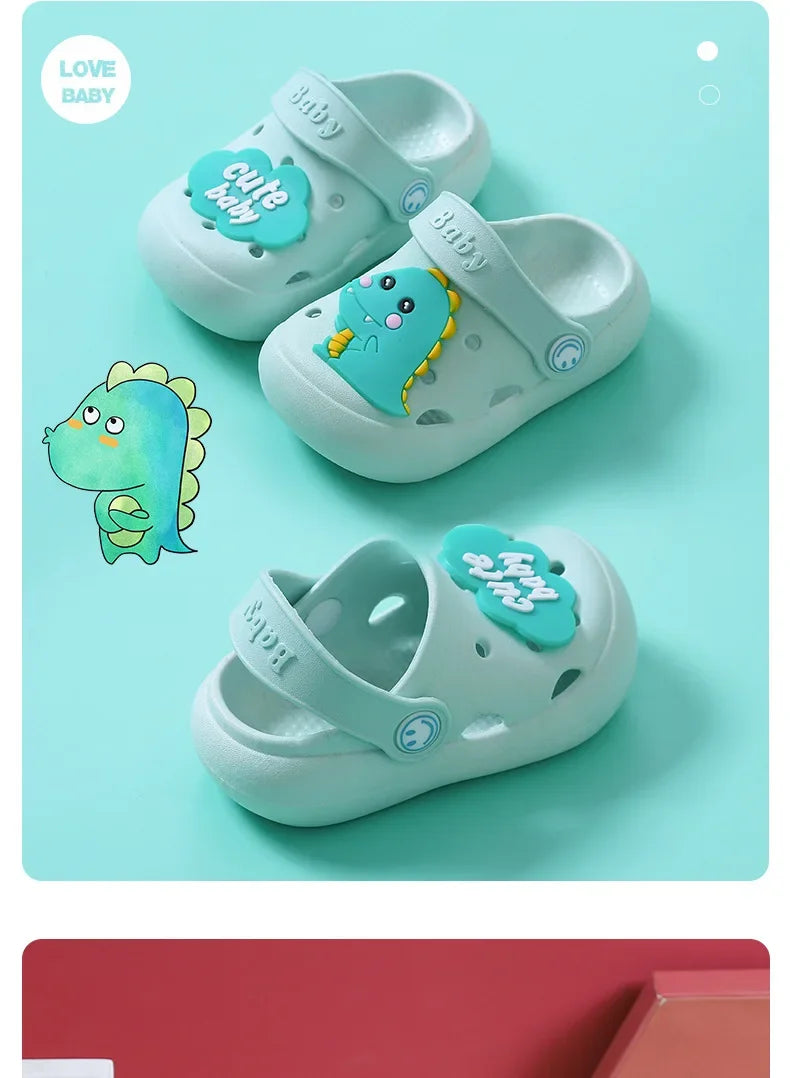 Children's Hole Shoes Slippers for Boys and Girls Breathable Non Slip Cute Lightweight, Soft Soled Sandals for External Wear