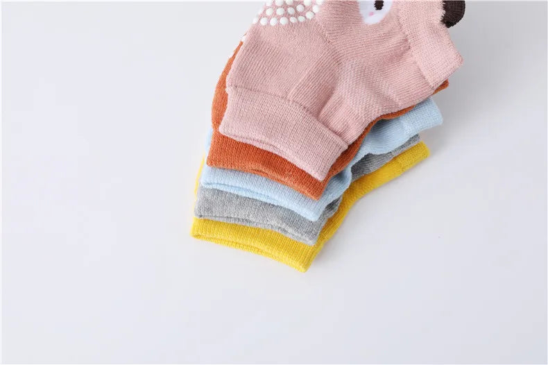 Cotton Baby Knee Pads – Anti-Slip Crawling Protection (0–3 Years)