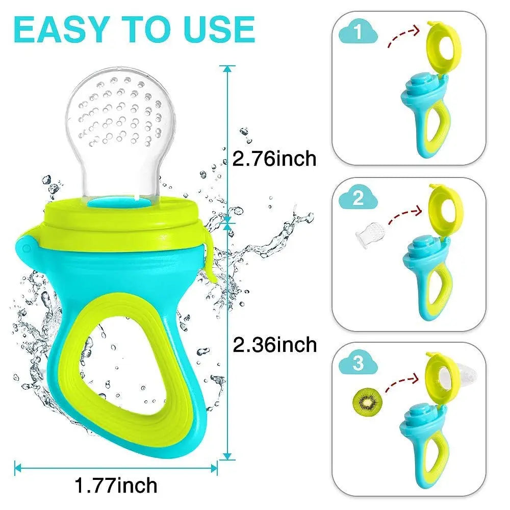 Silicone Baby Squeeze Feeder with Spoon – Food Supplement Bottle