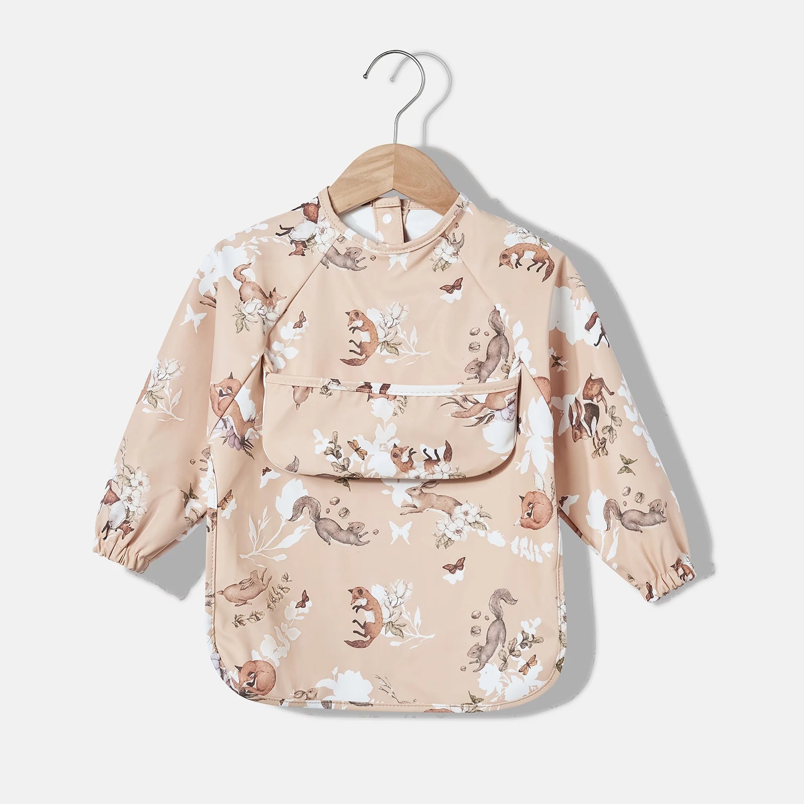 New Baby's Waterproof Long Sleeve Apron with Pocket Toddler Burp Cloth Boys Girls Anti-dirty Art Smock Baby Stuff Denmark bib