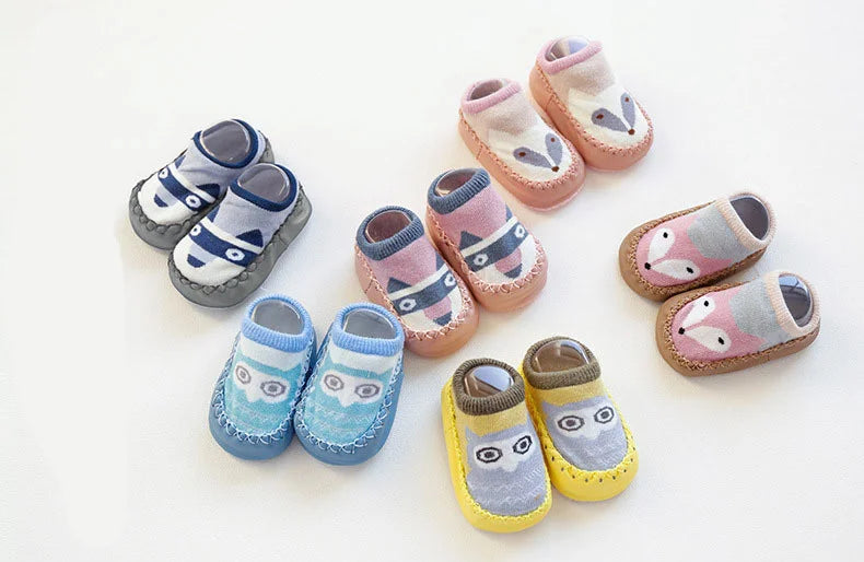 Baby Non-Slip Indoor Socks Slippers with Rubber Soles