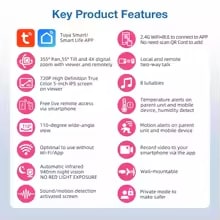 Smart WiFi Baby Monitor – Cry Detection, 5" Screen, 1080P Camera