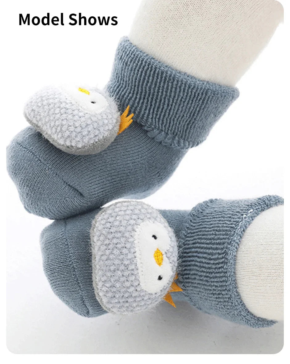 Warm Anti-Slip Cartoon Baby Socks – Winter Indoor (Unisex)