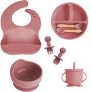 Children’s Silicone Tableware Set – 6/8-Piece Baby Feeding Kit