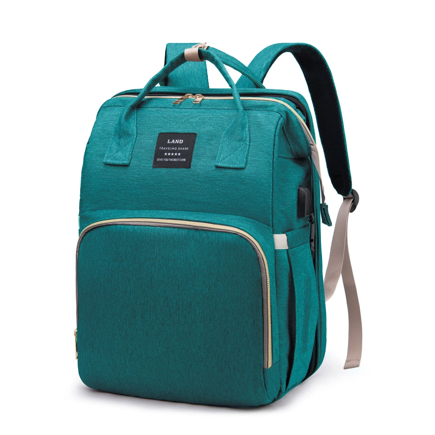 Foldable and Portable Mommy Backpack - with Crib Bed, Straps Large Capacity Diaper Bag Maternity Bag for Baby New Baby Equipment