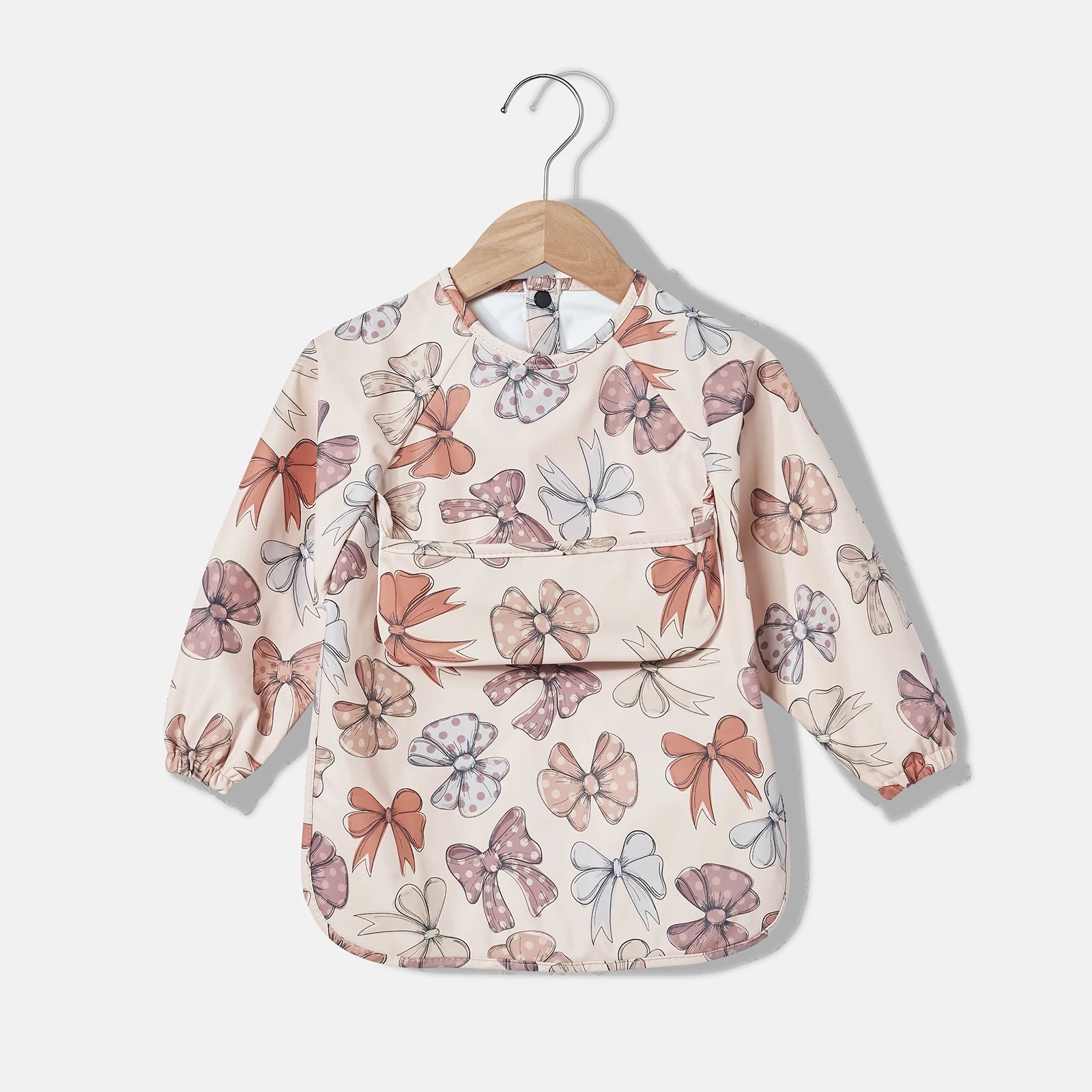 New Baby's Waterproof Long Sleeve Apron with Pocket Toddler Burp Cloth Boys Girls Anti-dirty Art Smock Baby Stuff Denmark bib