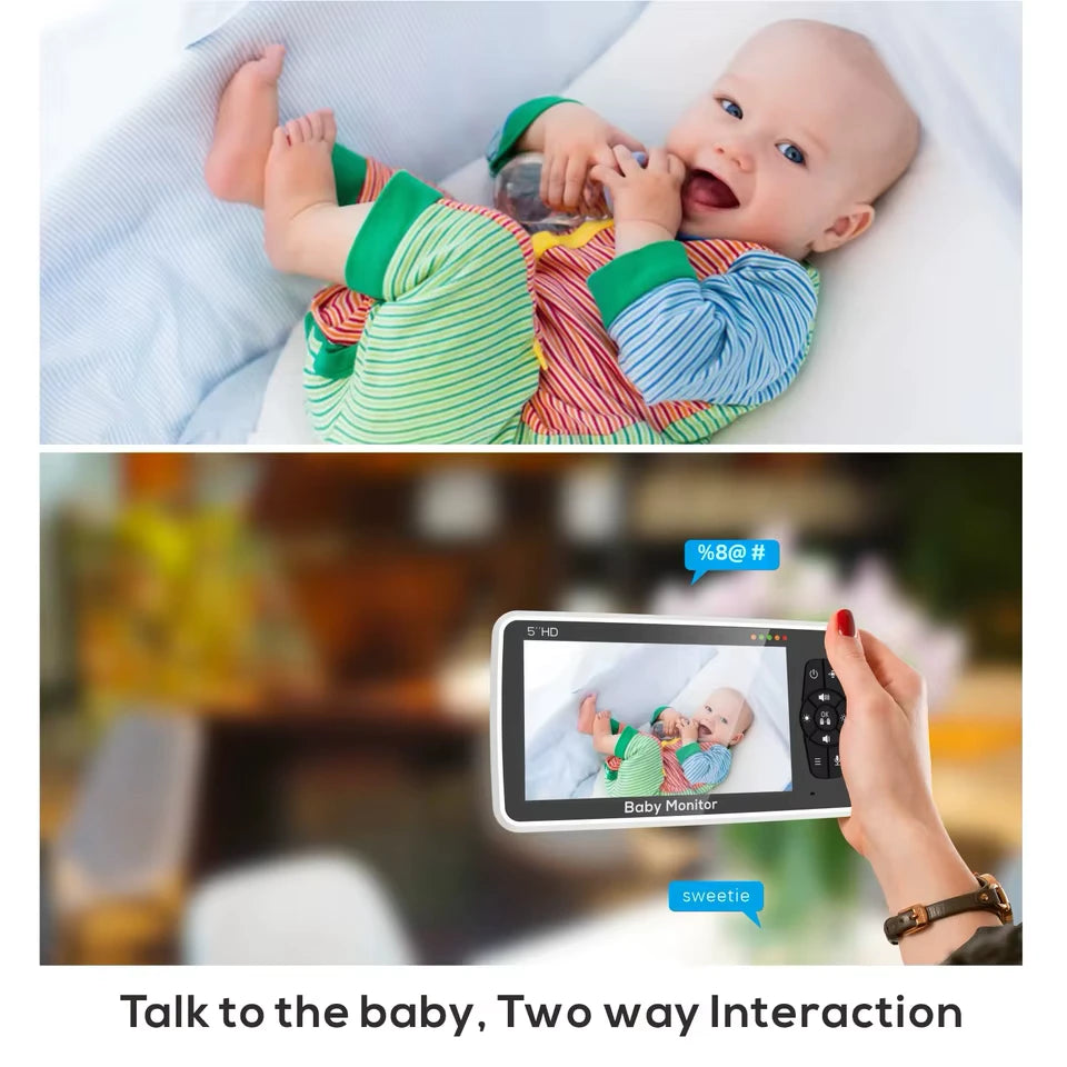 Crystal-Clear 1080P Baby Monitor – 7" Screen, 24hr Battery, 4X Zoom