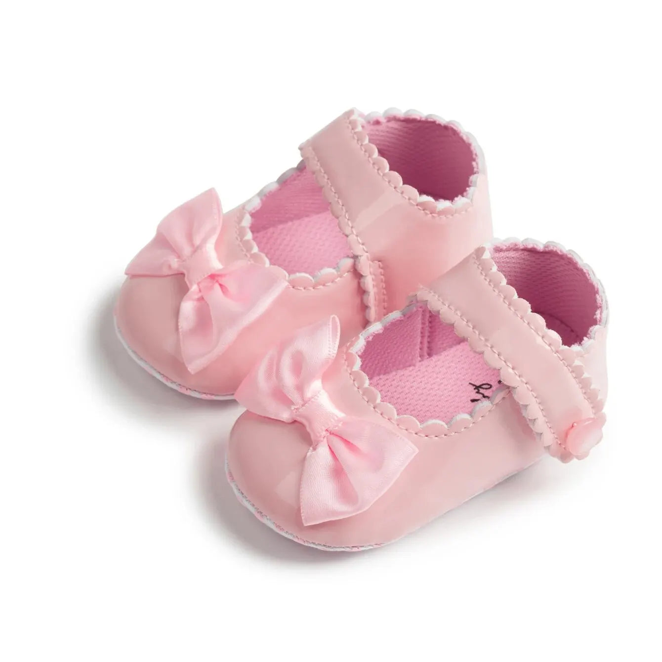 Meckior PU Leather Bowknot Baby Girl Shoes – Soft Sole Flats