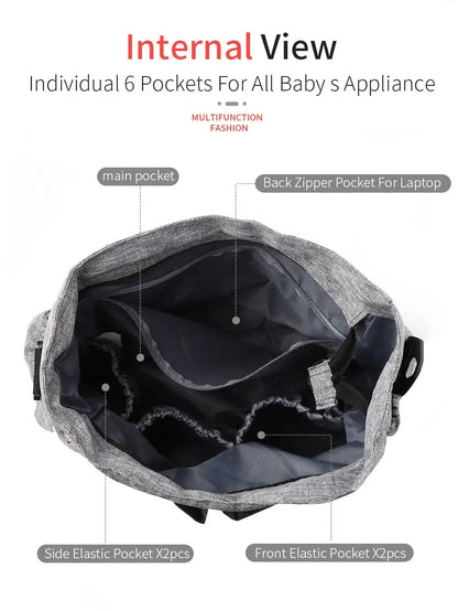 Fashion Waterproof Diaper Tote Bag