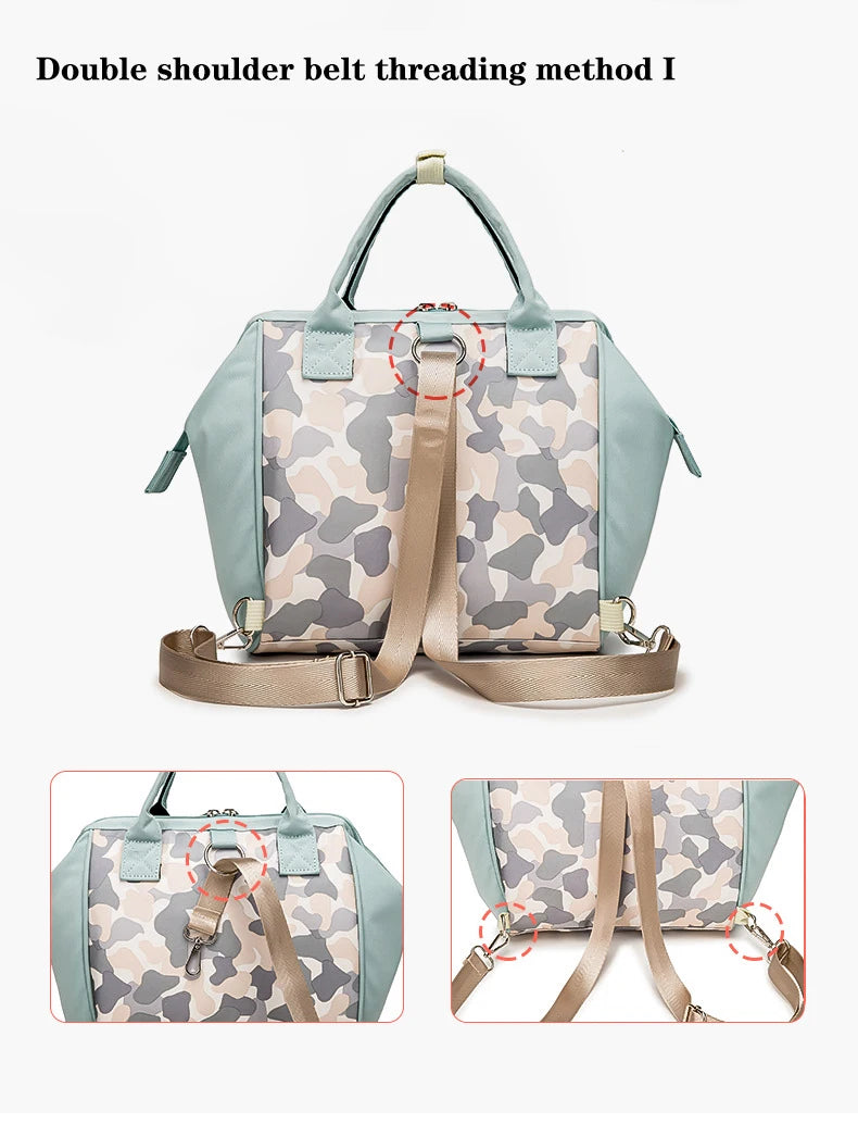 Fashion Small Mommy Bag One Shoulder Messenger Bag Multifunctional Mommy Handbag Storage Bag Mother Baby Storage Bag Women's Bag