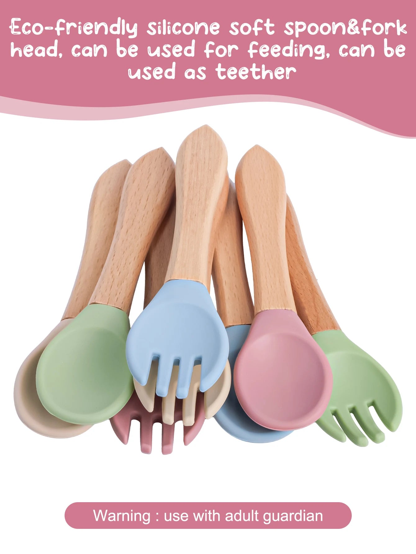 3PCS Silicone Baby Feeding Set with Bib – BPA-Free Toddler Tableware