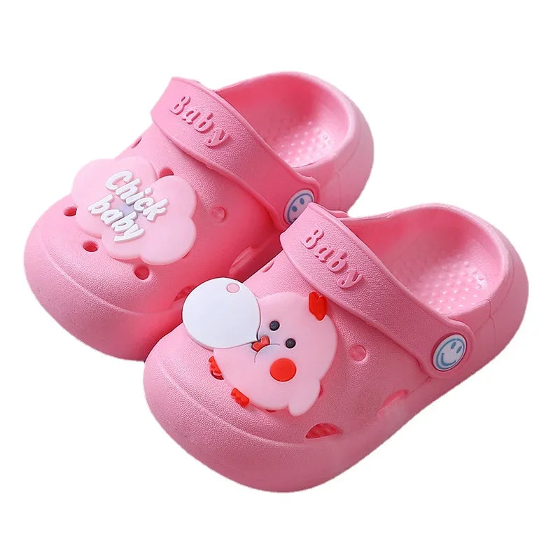 Children's Hole Shoes Slippers for Boys and Girls Breathable Non Slip Cute Lightweight, Soft Soled Sandals for External Wear