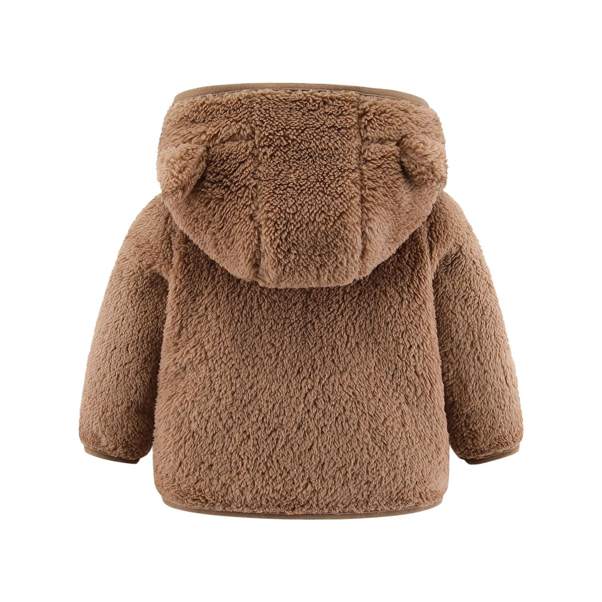 Spring and Autumn Children's Fleece Coat Baby Bear Ears Long Sleeve Warm Jacket 0-3 Years Old Child Clothing