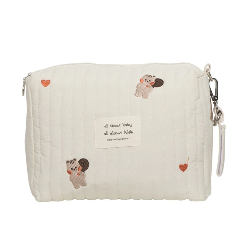 Diaper Bag Baby Pram Stroller Bags Organizer Bear Embroidery Multifunctional Nappy Nursing Mommy Travel Makeup Pouch