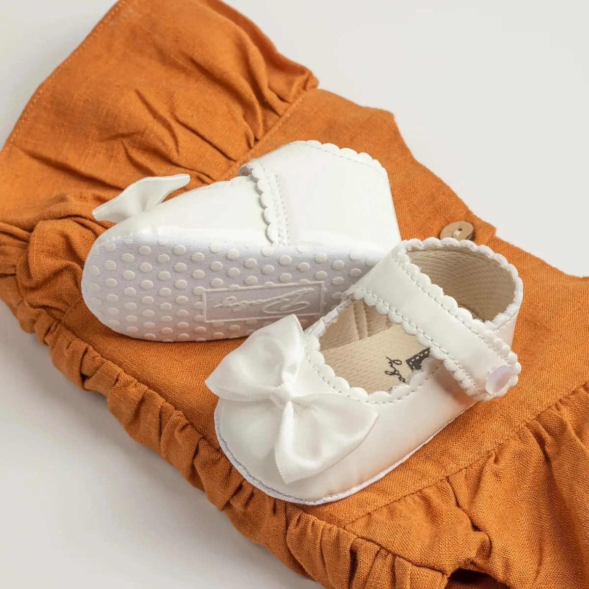 Meckior PU Leather Bowknot Baby Girl Shoes – Soft Sole Flats