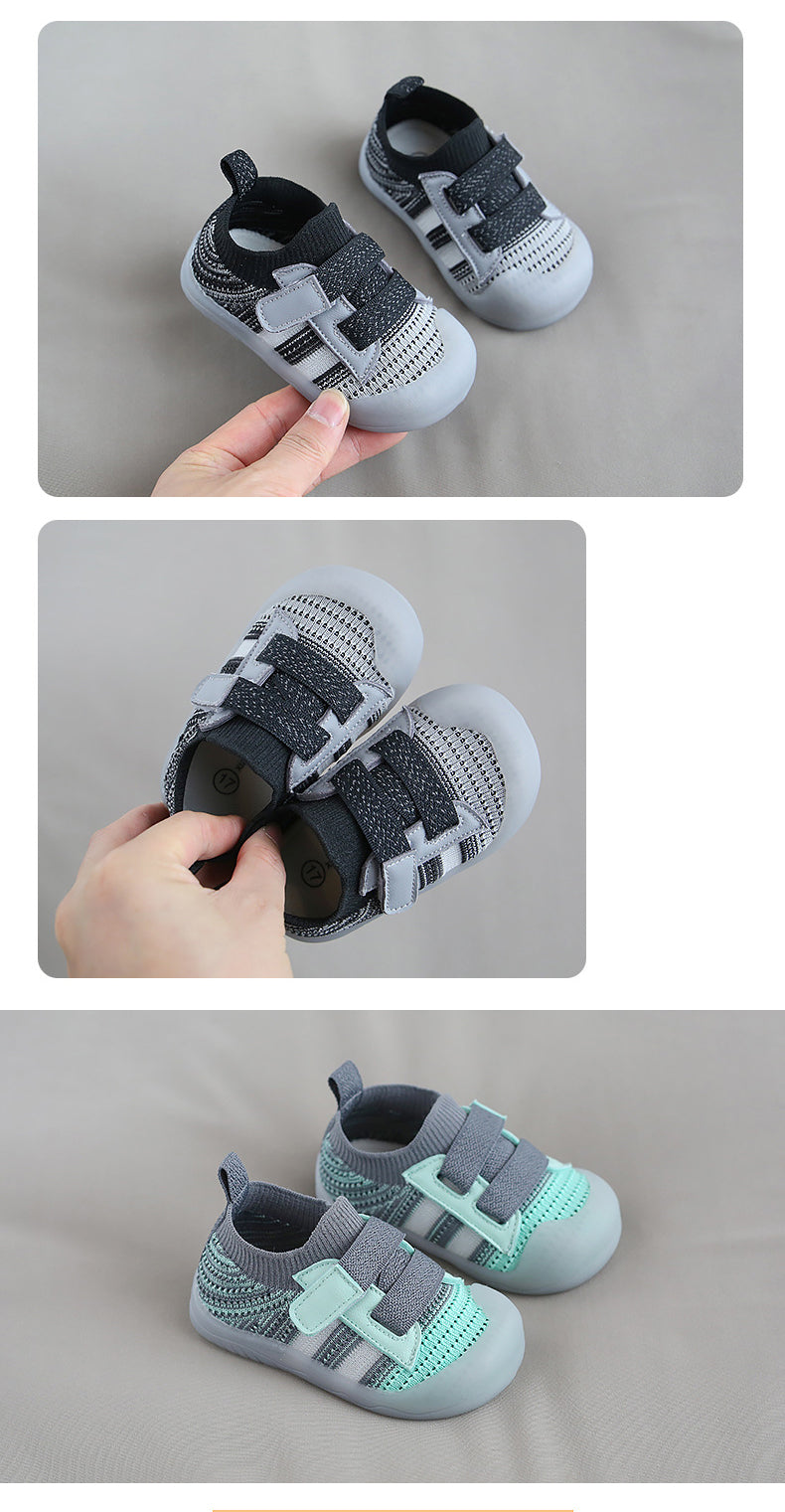 Children's Casual Sports Shoes Mesh Breathable Boy Girls Walking Shoes Soft Soles Anti-skid Baby Walking Shoes Baby Sports Shoes