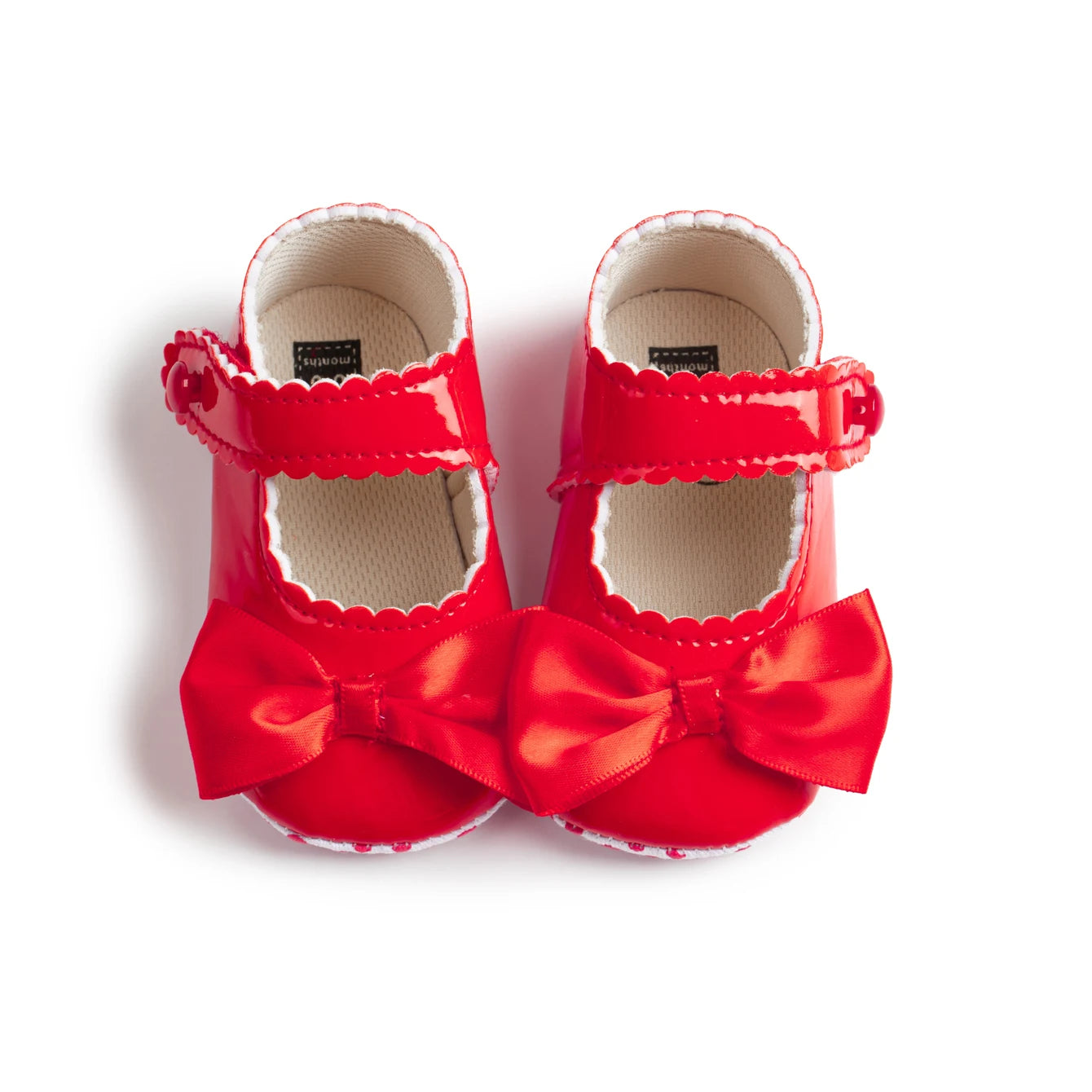 Meckior PU Leather Bowknot Baby Girl Shoes – Soft Sole Flats