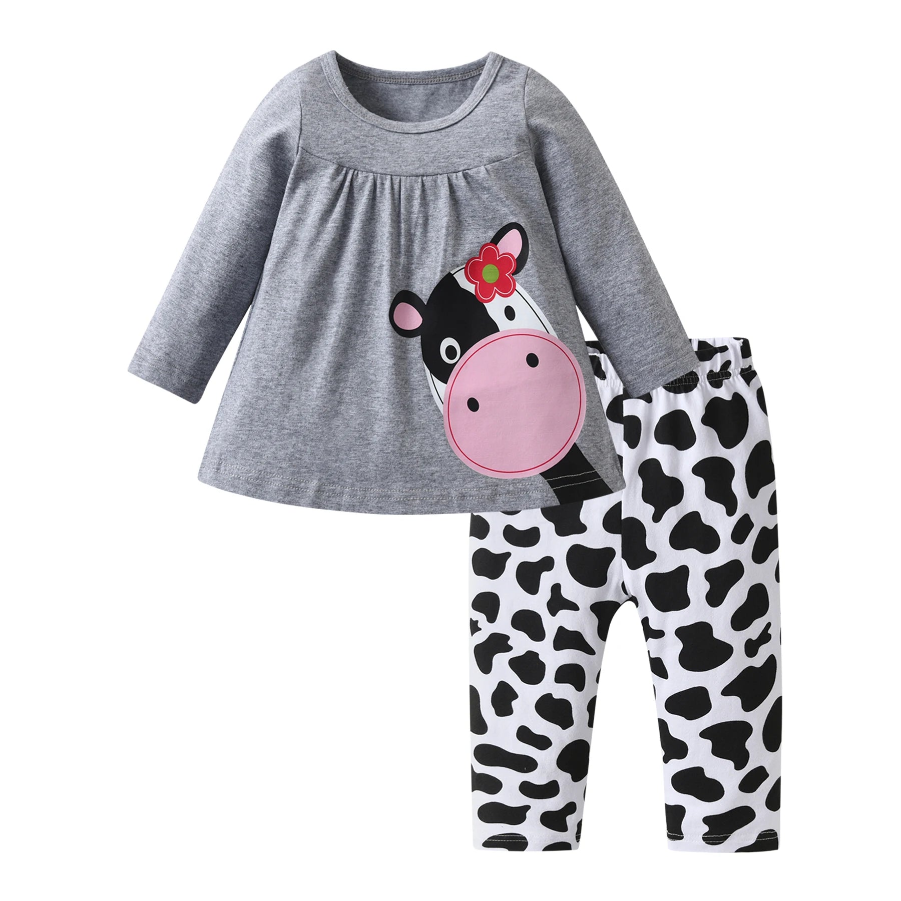 Casual Toddler Kids Baby Girl 2PCS Clothes Set for 1 2 3 4 T Spring Autumn Bee Printed Long Sleeve Top and Pants Outfit for Girl