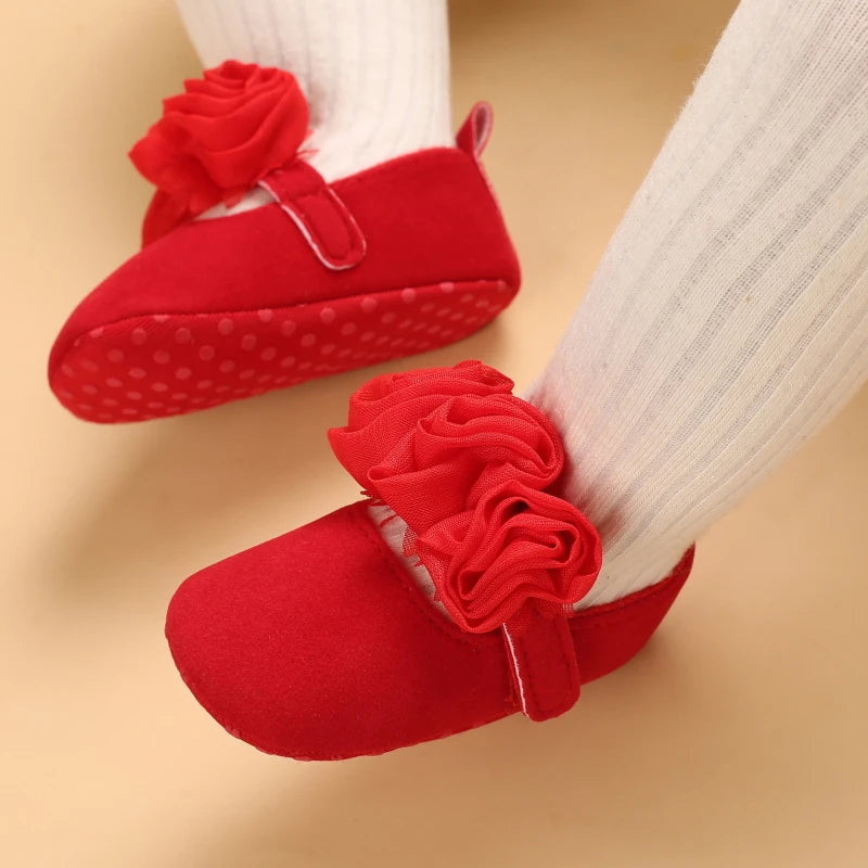 White Lace Princess Baby Shoes – Soft Sole First Walkers