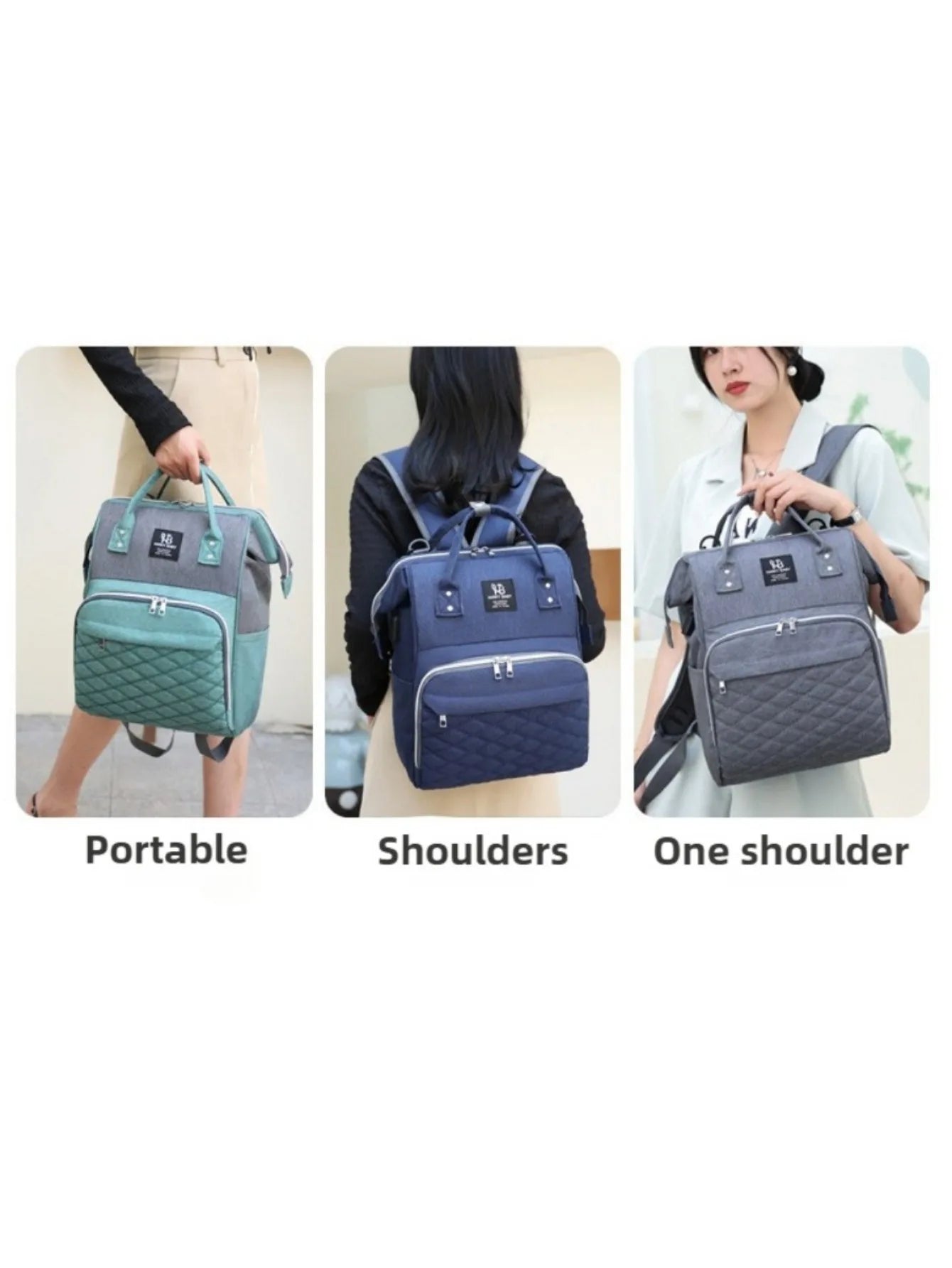 Mommy Diaper Bags Baby Stroller Hanging Bag Mother Large Capacity Nappy Backpacks with Changing Mat Convenient Baby Nursing Bags