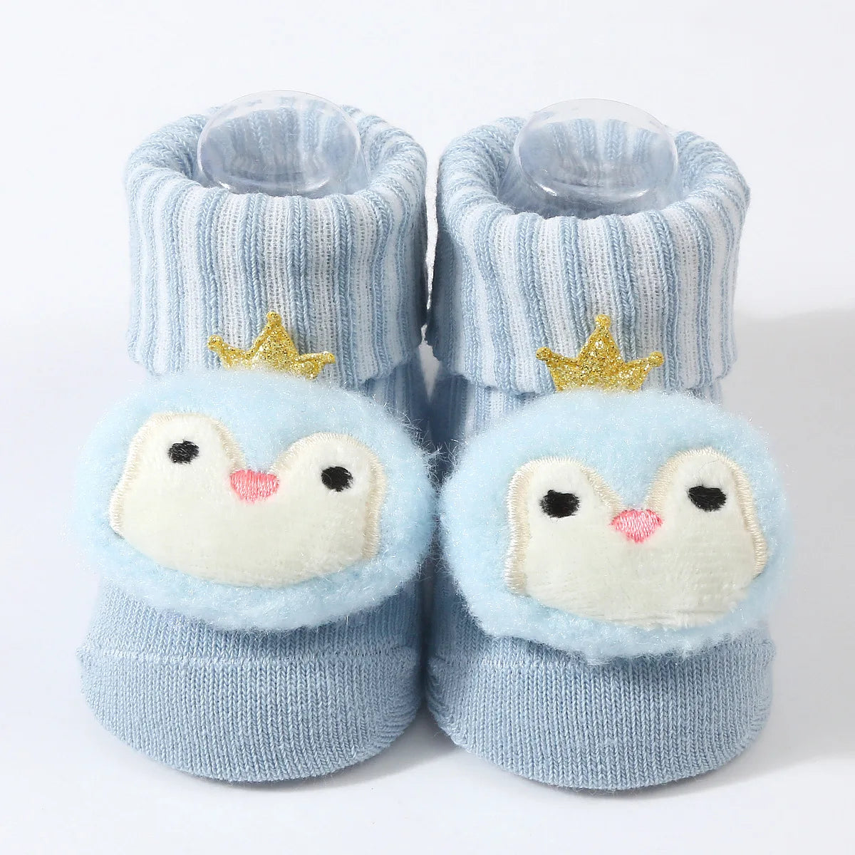 3D Doll Cotton Baby Tube Socks – Newborn (0–6 Months)