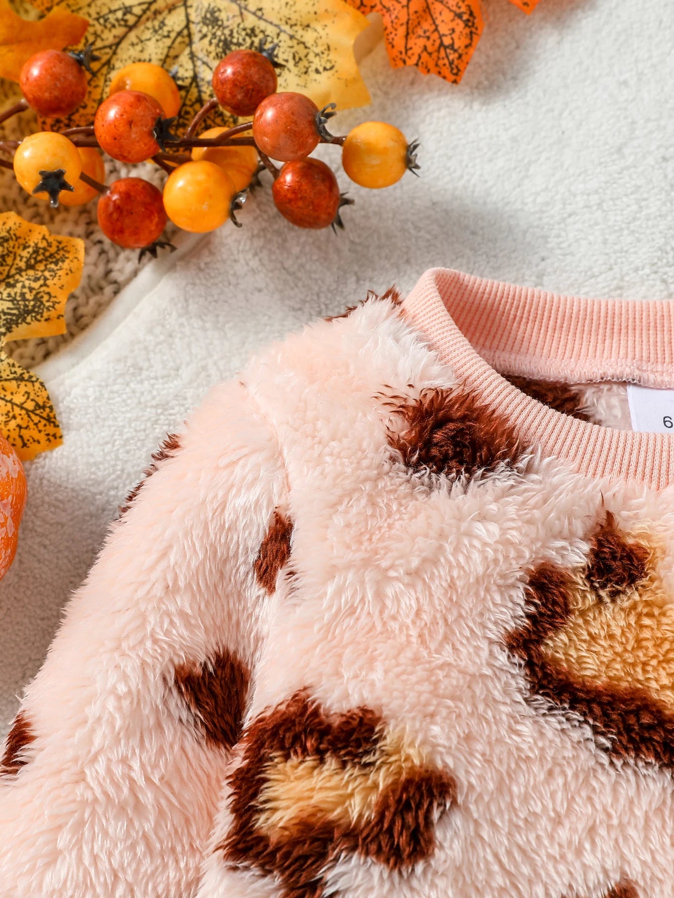 2024 New Style 6M-3Y Baby Unisex 2-piece Infant/Toddler Winter Cute Little Bear Plush Sweater Pants Casual Set