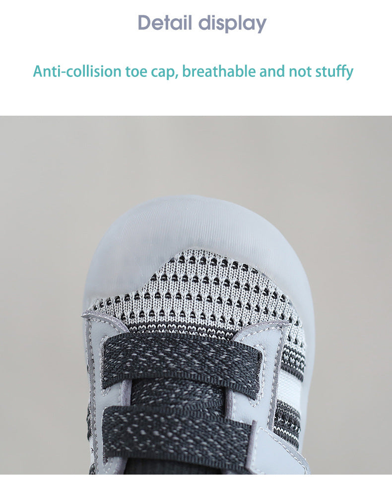 Children's Casual Sports Shoes Mesh Breathable Boy Girls Walking Shoes Soft Soles Anti-skid Baby Walking Shoes Baby Sports Shoes